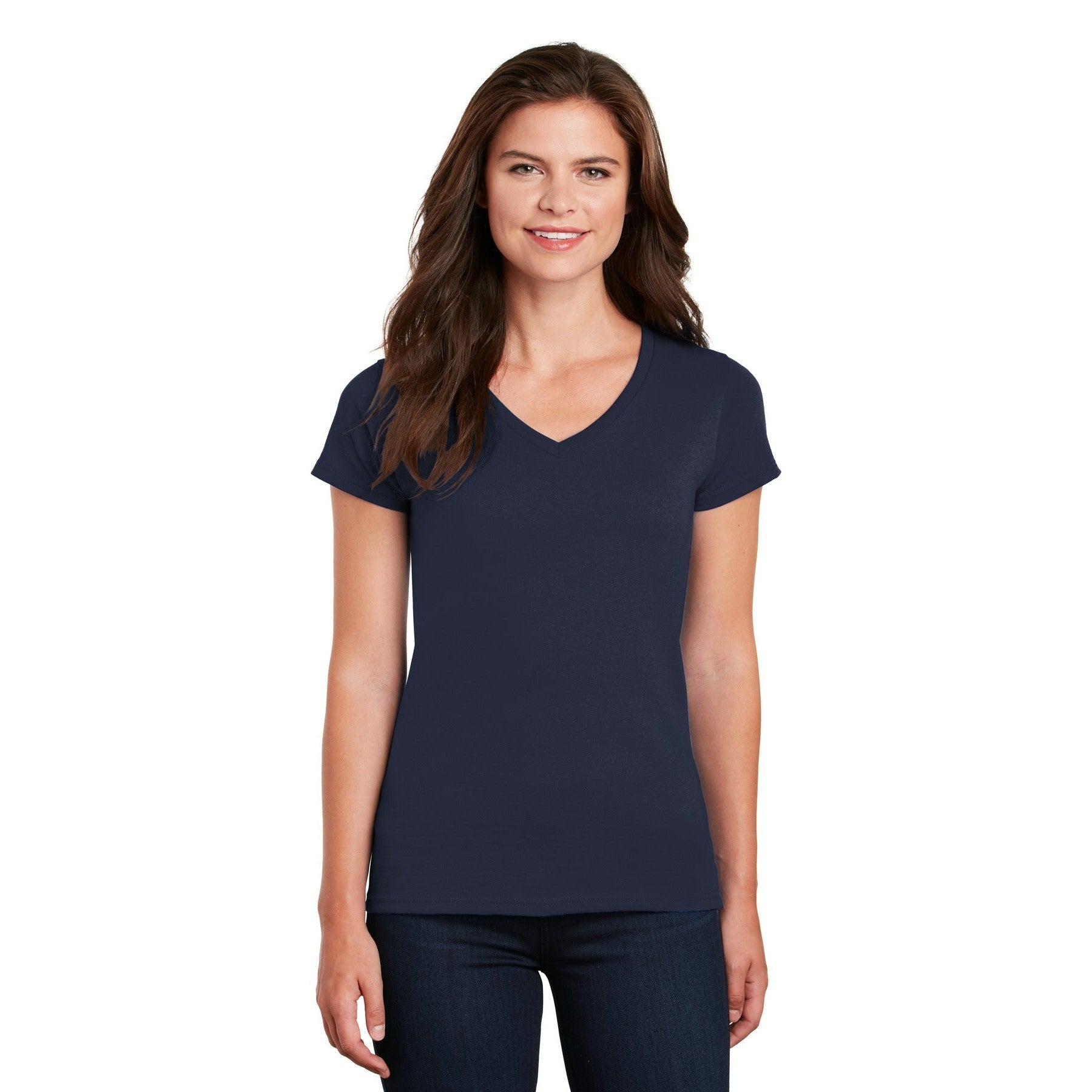 Gildan-Gildan® Women's Heavy Cotton™ 100% Cotton V-Neck T-Shirt. 5V00L-MedTech-6